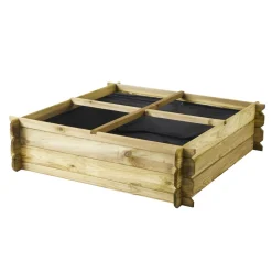 Mini orto quadrato in legno BASIL 200L 1000x1000xA270 mm