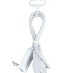 Mini prolunga salvaspazio, spina 10A, H05VV-F 3G0,75 -10A 50cm. Bianco