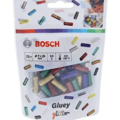Mini stick colla Gluey Bosch mix colori glitterati 70 pz