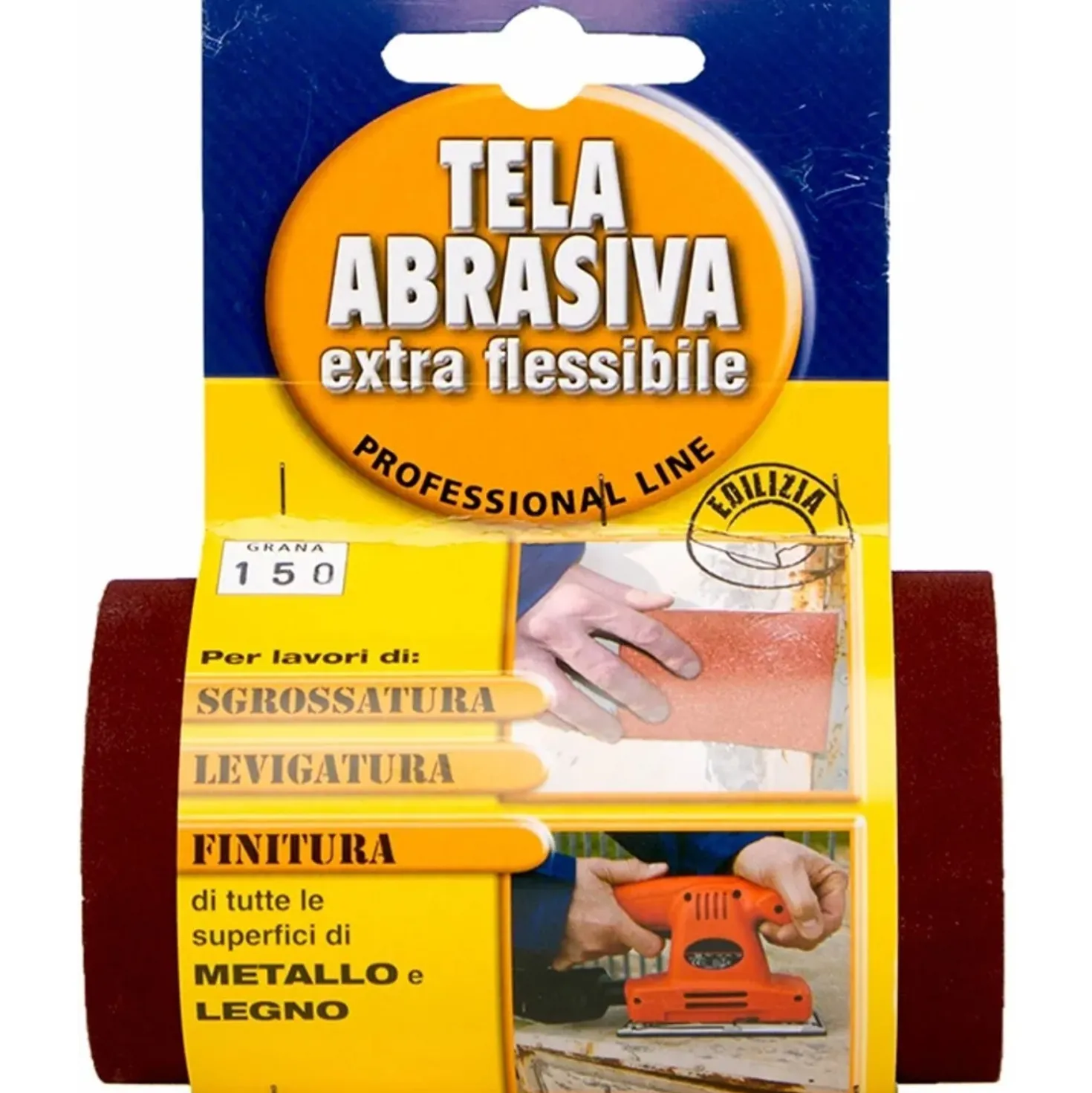 Minirotolo tela abrasiva grana 150
