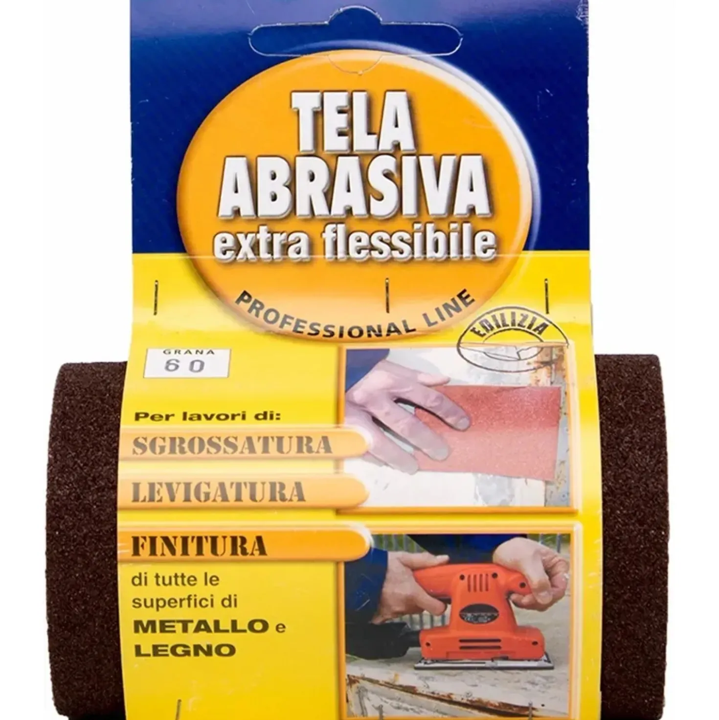 Minirotolo tela abrasiva grana 60