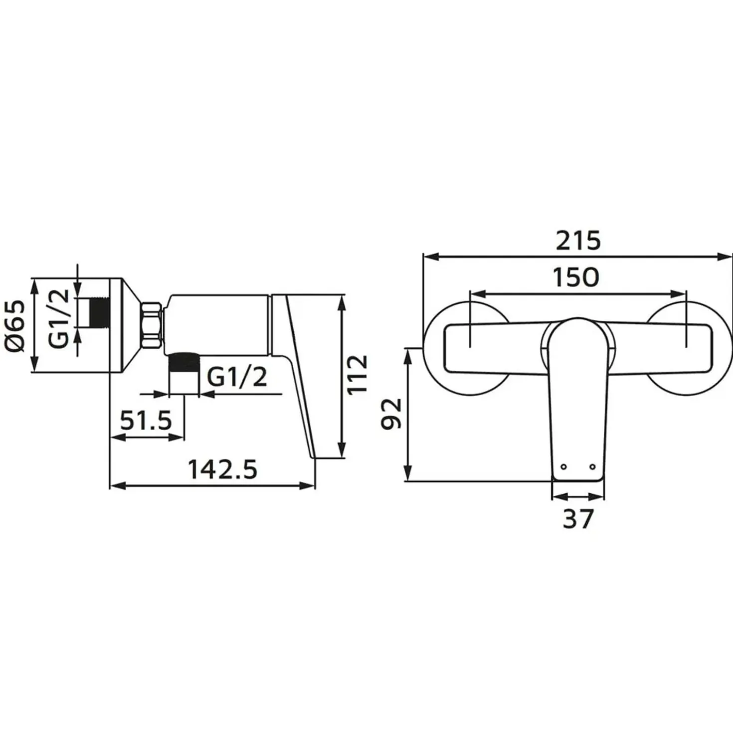 Miscelatore esterno doccia Dynamic gungrey