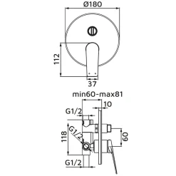 Miscelatore incasso doccia con deviatore Dynamic cromo