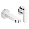 Miscelatore lavabo Batabanó a incasso a parete cromo H80 L260 P210 mm