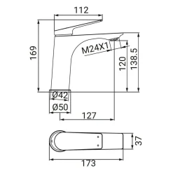 Miscelatore lavabo Dynamic gungrey