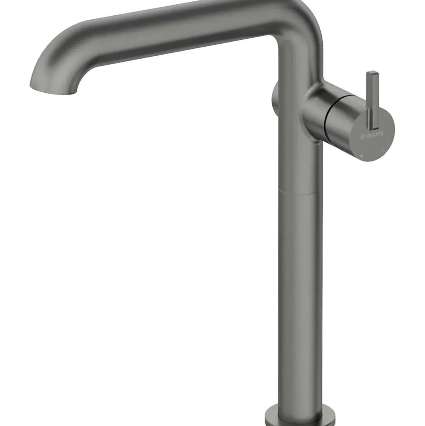 Miscelatore lavabo Limonar alto con bocca rettangolare titanio