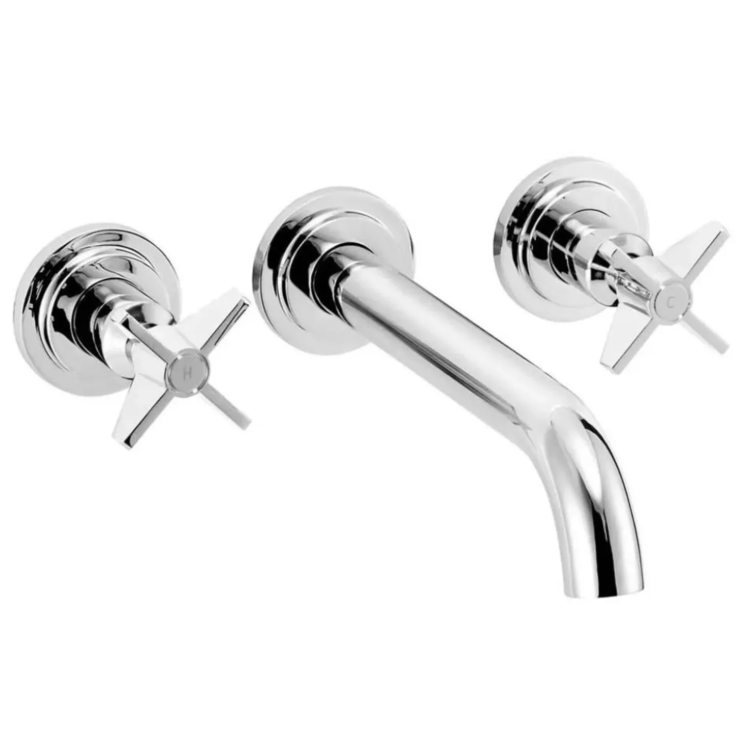 Miscelatore lavabo Madruga a incasso a parete cromo H70 L270 P270 mm