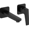 Miscelatore lavabo Placetas a incasso a parete nero