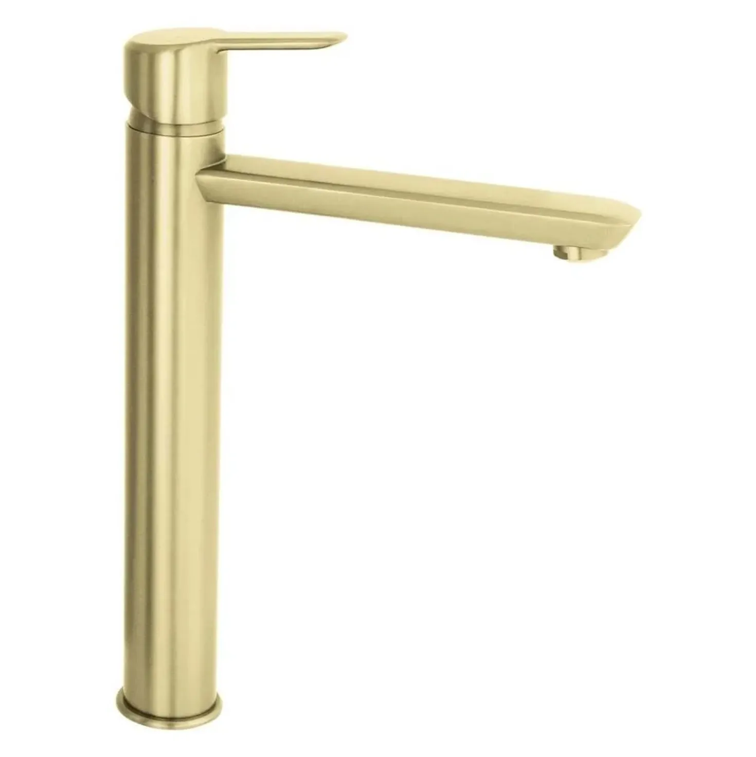 Miscelatore lavabo Rodas alto oro spazzolato H70 L265 P495 mm