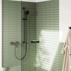 Miscelatore monocomando doccia esterno Grohe Dice nero opaco