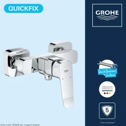 Miscelatore monocomando doccia esterno Grohe Dice cromo