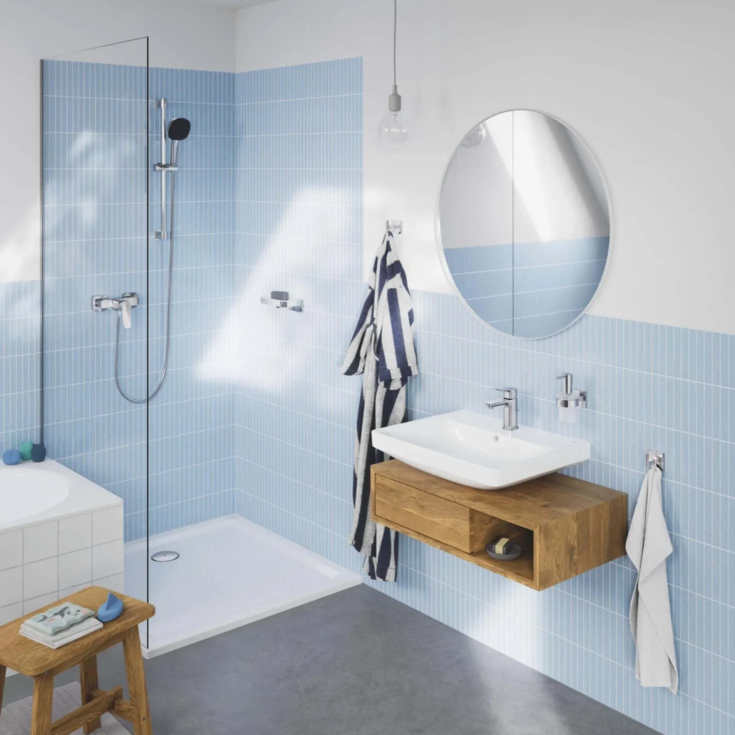Miscelatore monocomando doccia esterno Grohe Dice cromo