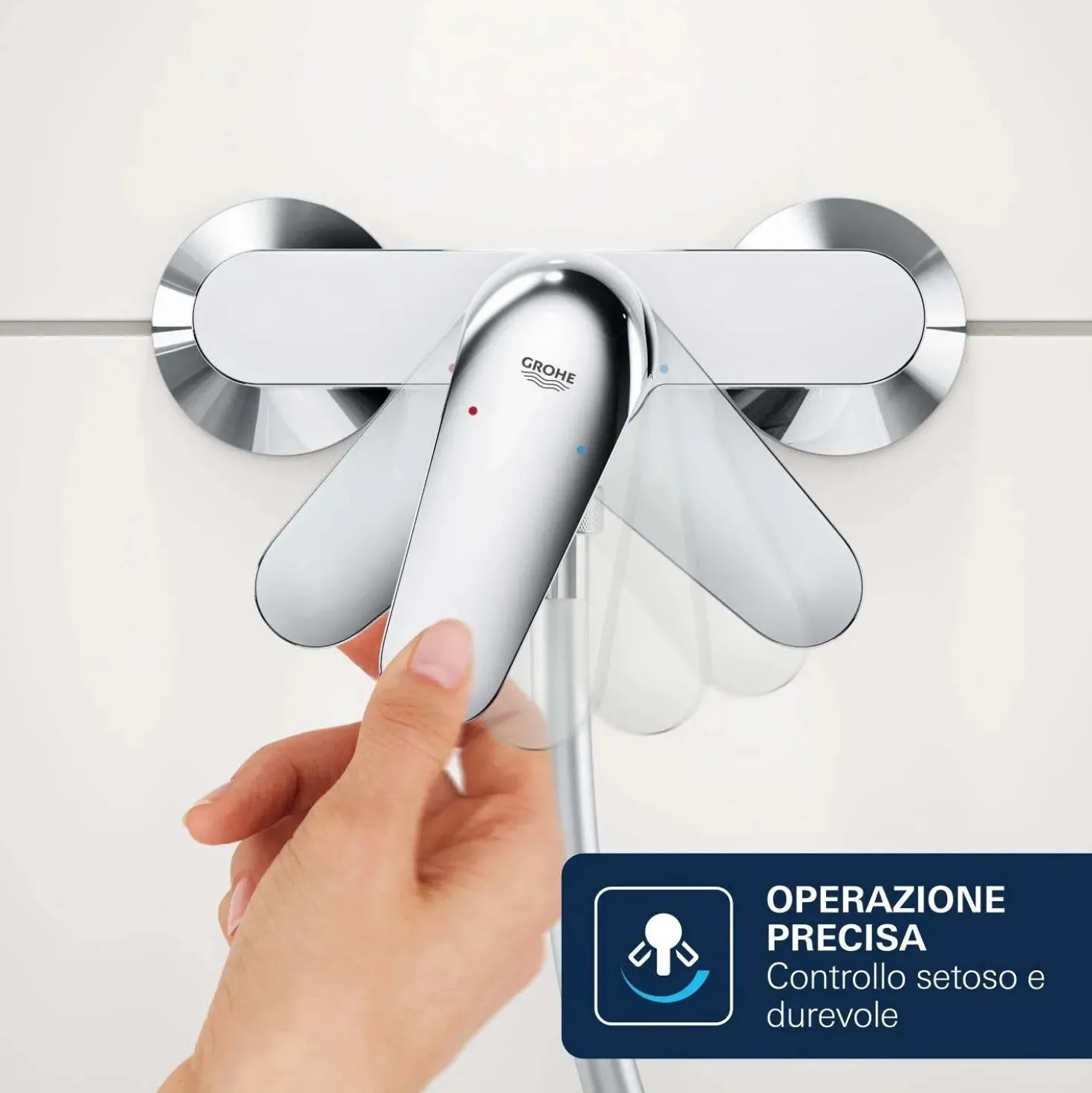 Miscelatore monocomando doccia esterno Grohe Dice cromo