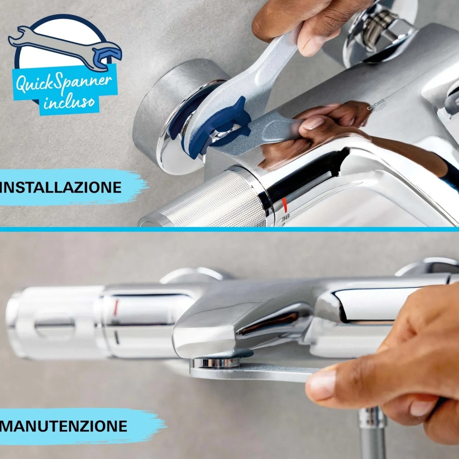 Miscelatore monocomando esterno doccia GROHE QUICKFIX Start Edge