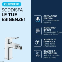 Miscelatore monocomando per bidet Grohe Dice cromo