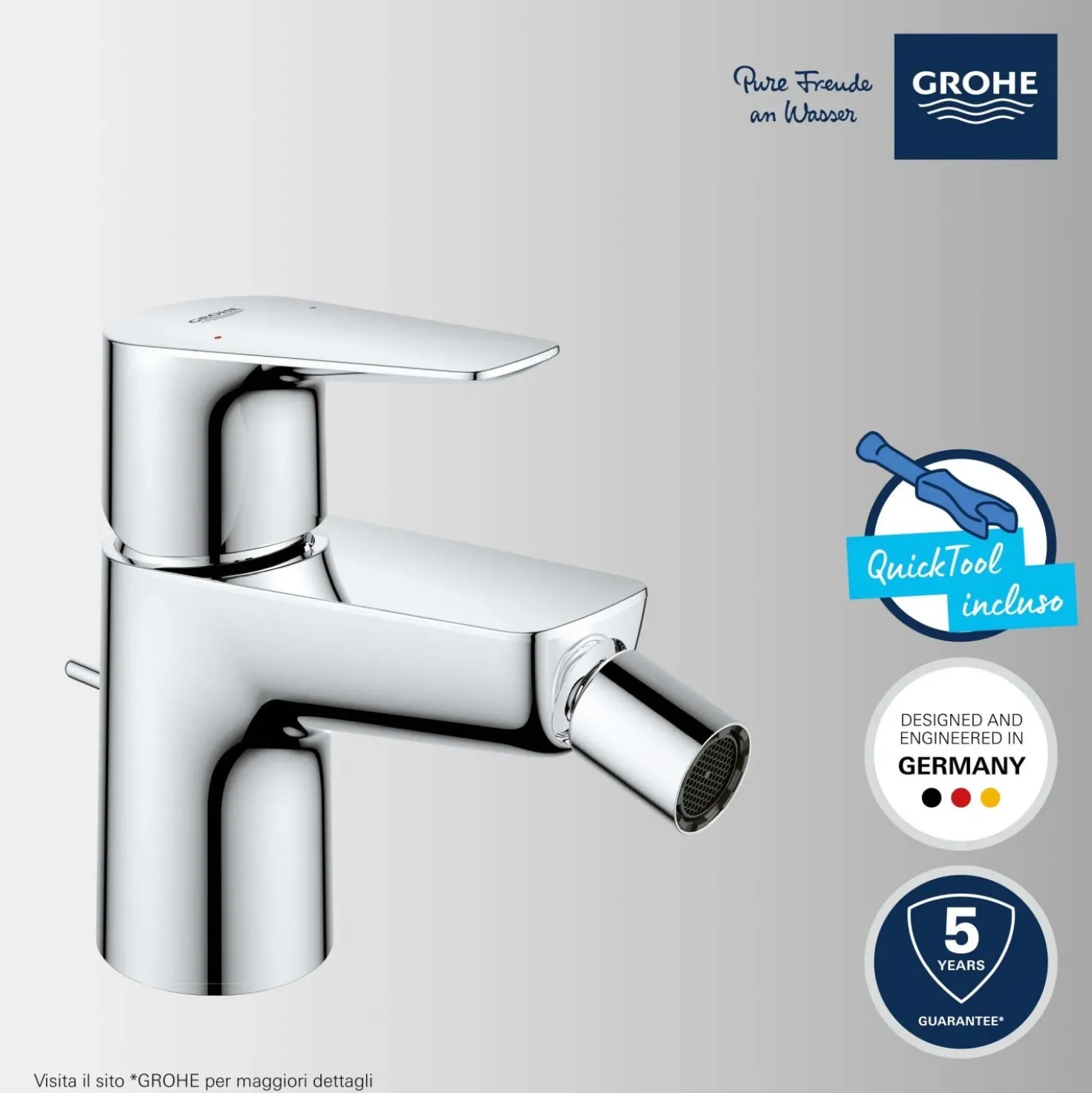 Miscelatore monocomando per bidet GROHE QUICKFIX Start Edge