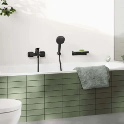 Miscelatore monocomando vasca esterno Grohe Dice nero opaco