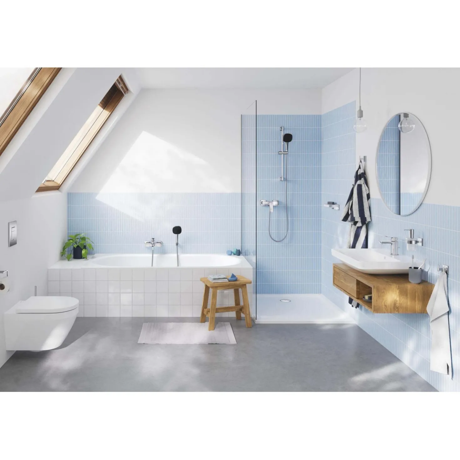 Miscelatore monocomando vasca esterno Grohe Dice cromo