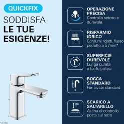 Miscelatore per lavabo Grohe Dice cromo tg S