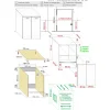 Mobile bagno a terra coprilavatrice con 2 ante 70x63x89 cm effetto legno bianco
