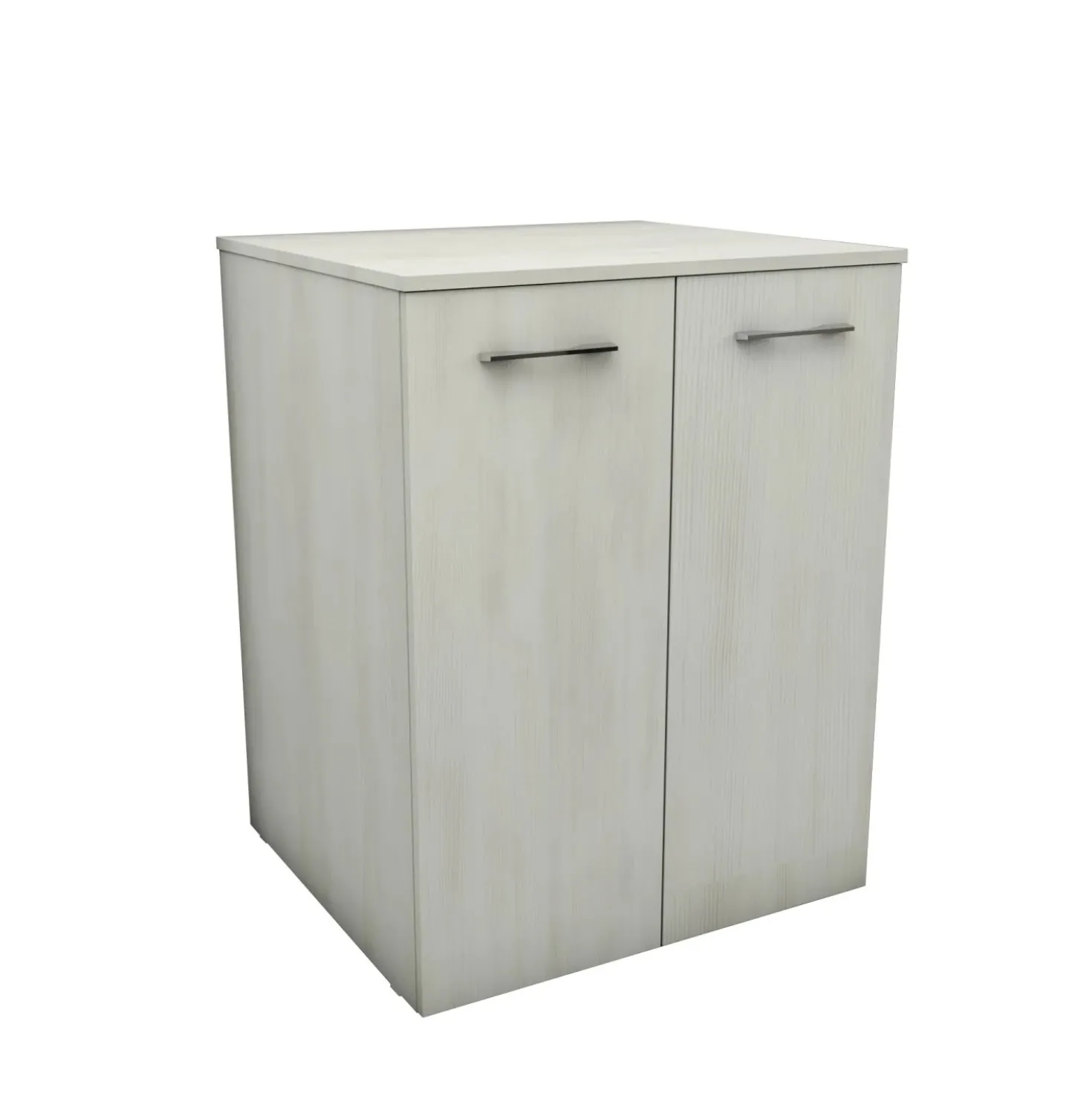 Mobile bagno a terra coprilavatrice con 2 ante 70x63x89 cm effetto legno bianco