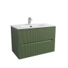 Mobile bagno base con lavabo in ceramica sospeso Zeus 81x46 cm opaco