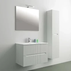 Mobile bagno base con lavabo in ceramica sospeso Zeus 81x46 cm opaco