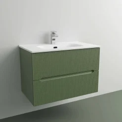 Mobile bagno base con lavabo in ceramica sospeso Zeus 81x46 cm opaco
