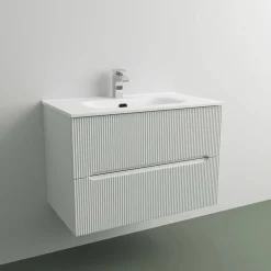 Mobile bagno base con lavabo in ceramica sospeso Zeus 81x46 cm opaco