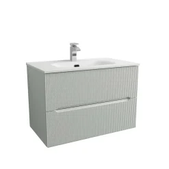 Mobile bagno base con lavabo in ceramica sospeso Zeus 81x46 cm opaco
