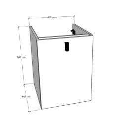 Mobile bagno base laterale sospesa Taiko 1 anta dx 40x45x54 cm assortito
