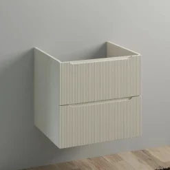 Mobile bagno base lavabo sospeso Dune 59x54x45 cm bianco crema