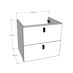 Mobile bagno base lavabo sospesa Taiko 2/C 59x45x54 cm assortito
