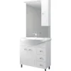 Mobile bagno base lavabo a terra con specchio Isa L 85 cm bianco