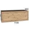 Mobile bagno base lavabo sospeso 110 cm rovere/rovere