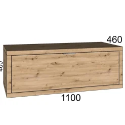 Mobile bagno base lavabo sospeso 110 cm rovere/rovere