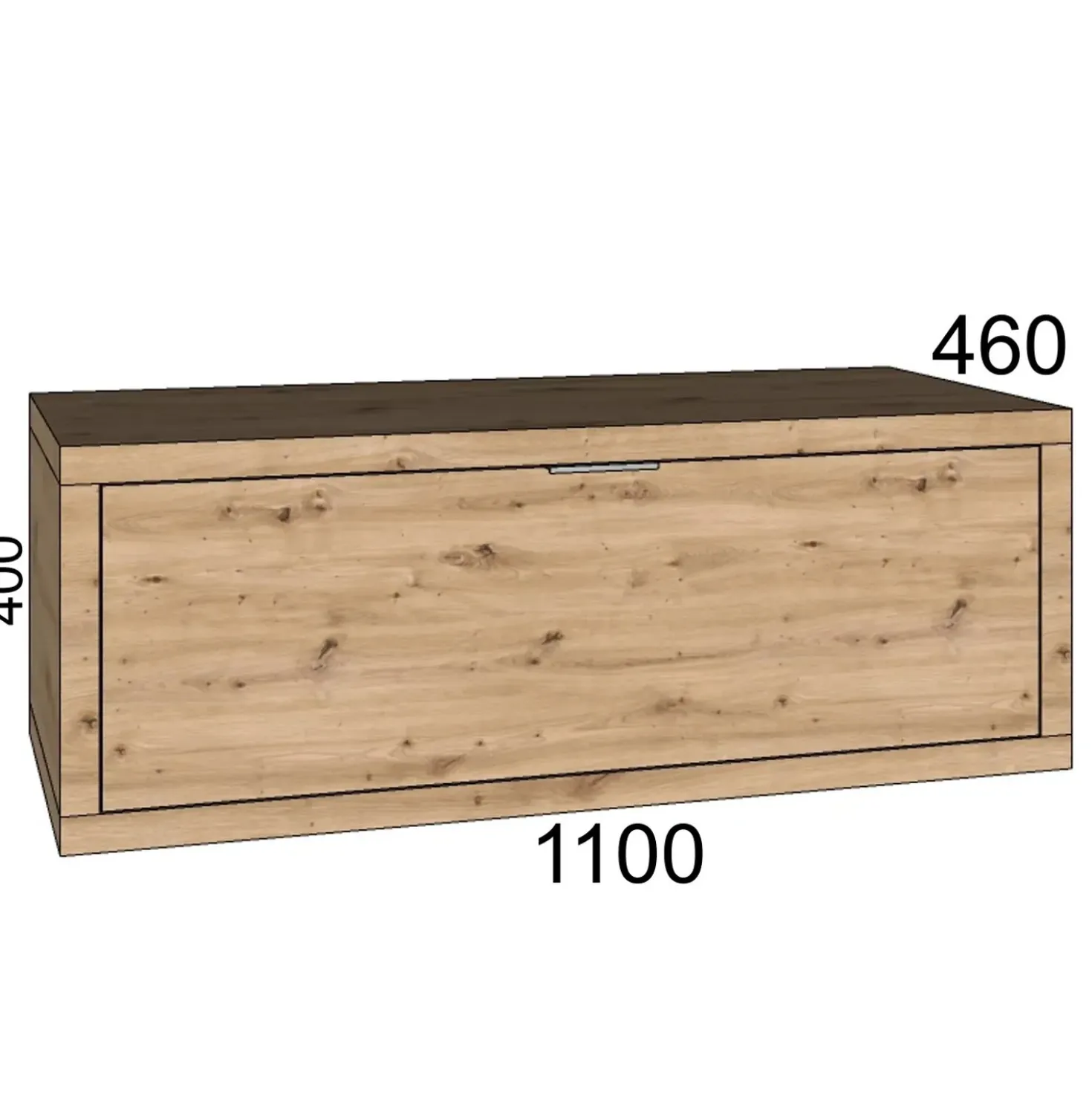 Mobile bagno base lavabo sospeso 110 cm rovere/rovere