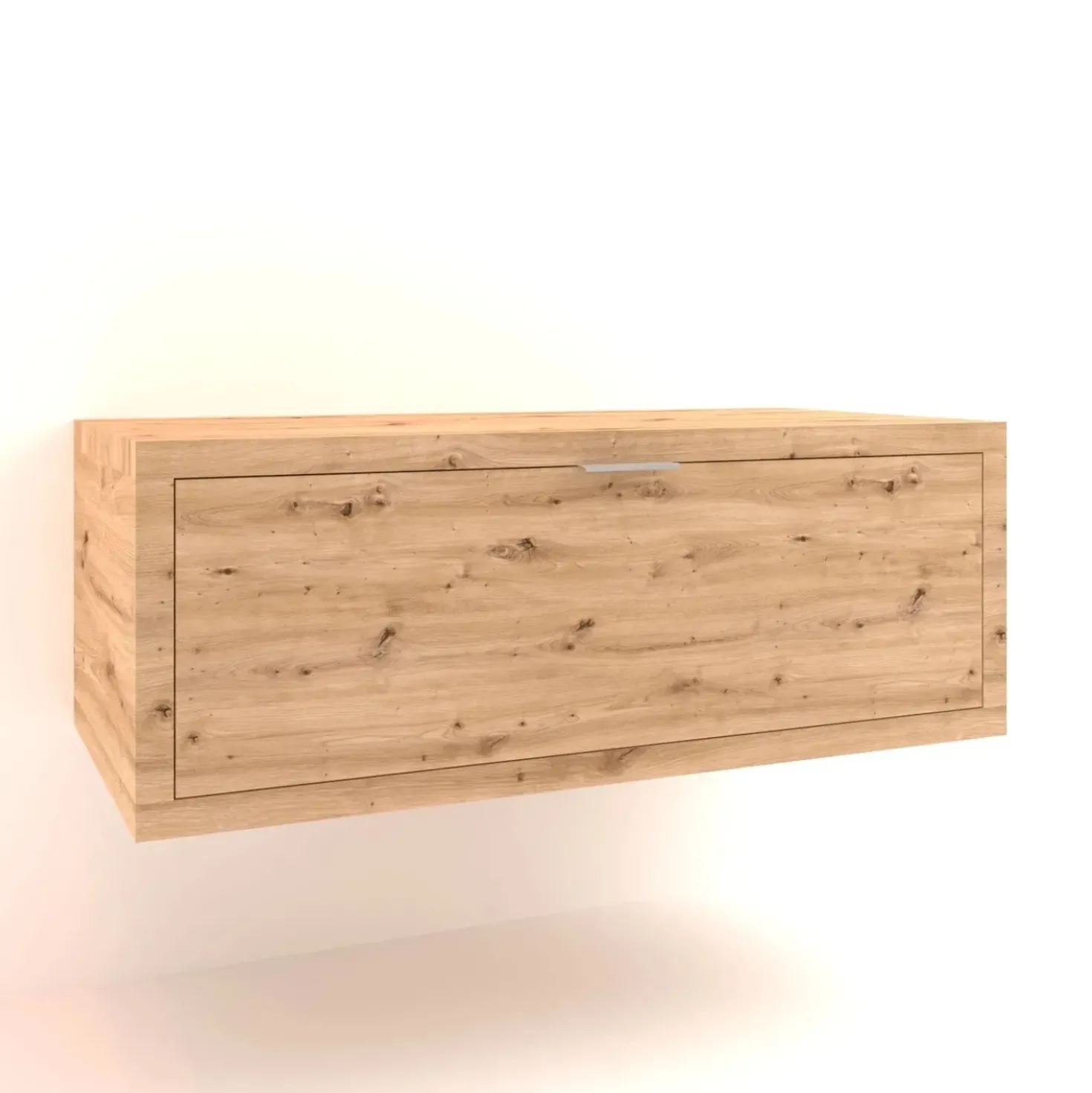 Mobile bagno base lavabo sospeso 110 cm rovere/rovere