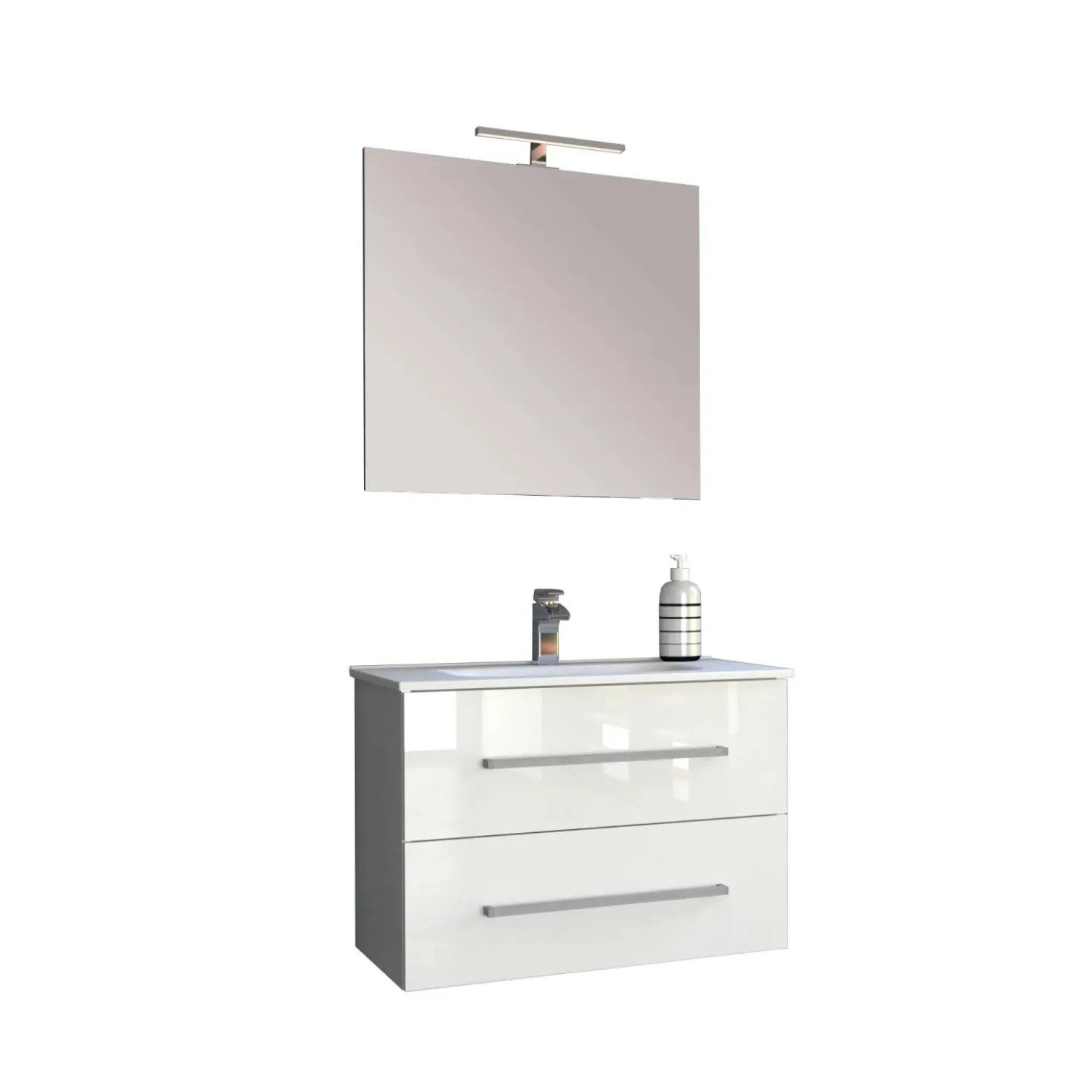 Mobile bagno base lavabo sospeso Mary 75x45 cm bianco
