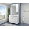 Mobile bagno base lavabo pensile a destra 105 cm bianco