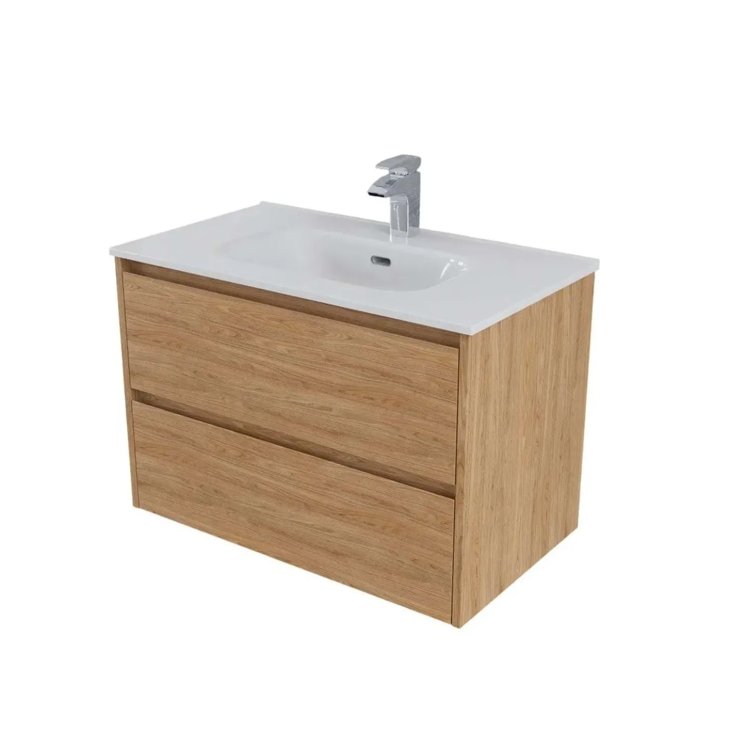 Mobile bagno base lavabo sospesa Ness 81 2/C honey 81x46 cm
