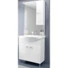 Mobile bagno base lavabo a terra 75 cm bianco con pensile