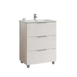 Mobile bagno base lavabo a terra Chloe 59,5x79x45,5 cm bianco frassino