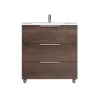 Mobile bagno base lavabo a terra Chloe 79x79x45,5 cm rovere scuro