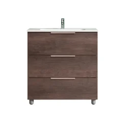 Mobile bagno base lavabo a terra Chloe 79x79x45,5 cm rovere scuro