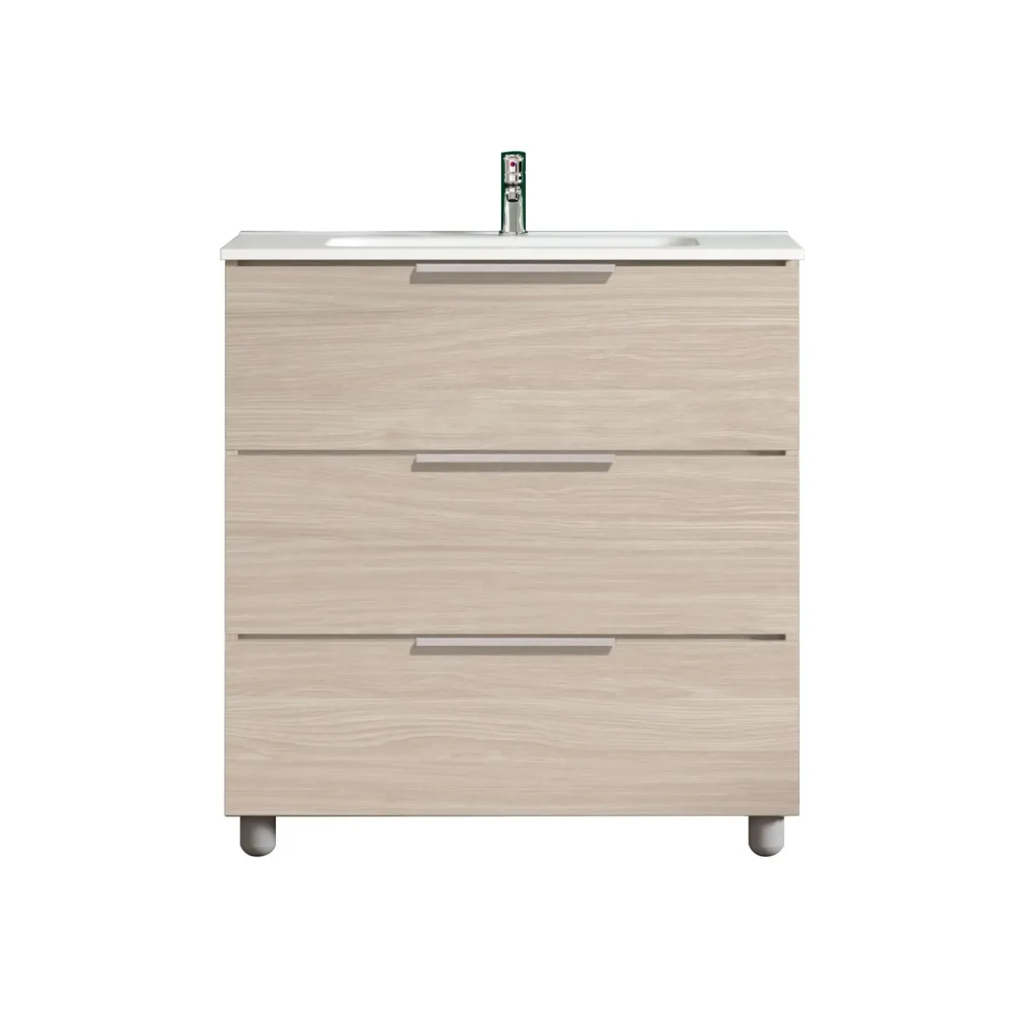 Mobile bagno base lavabo a terra Chloe 79x79x45,5 cm olmo rousseau
