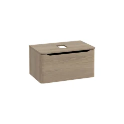Mobile bagno base lavabo sospeso 1 cassetto Integra Round 100 cm golden oak