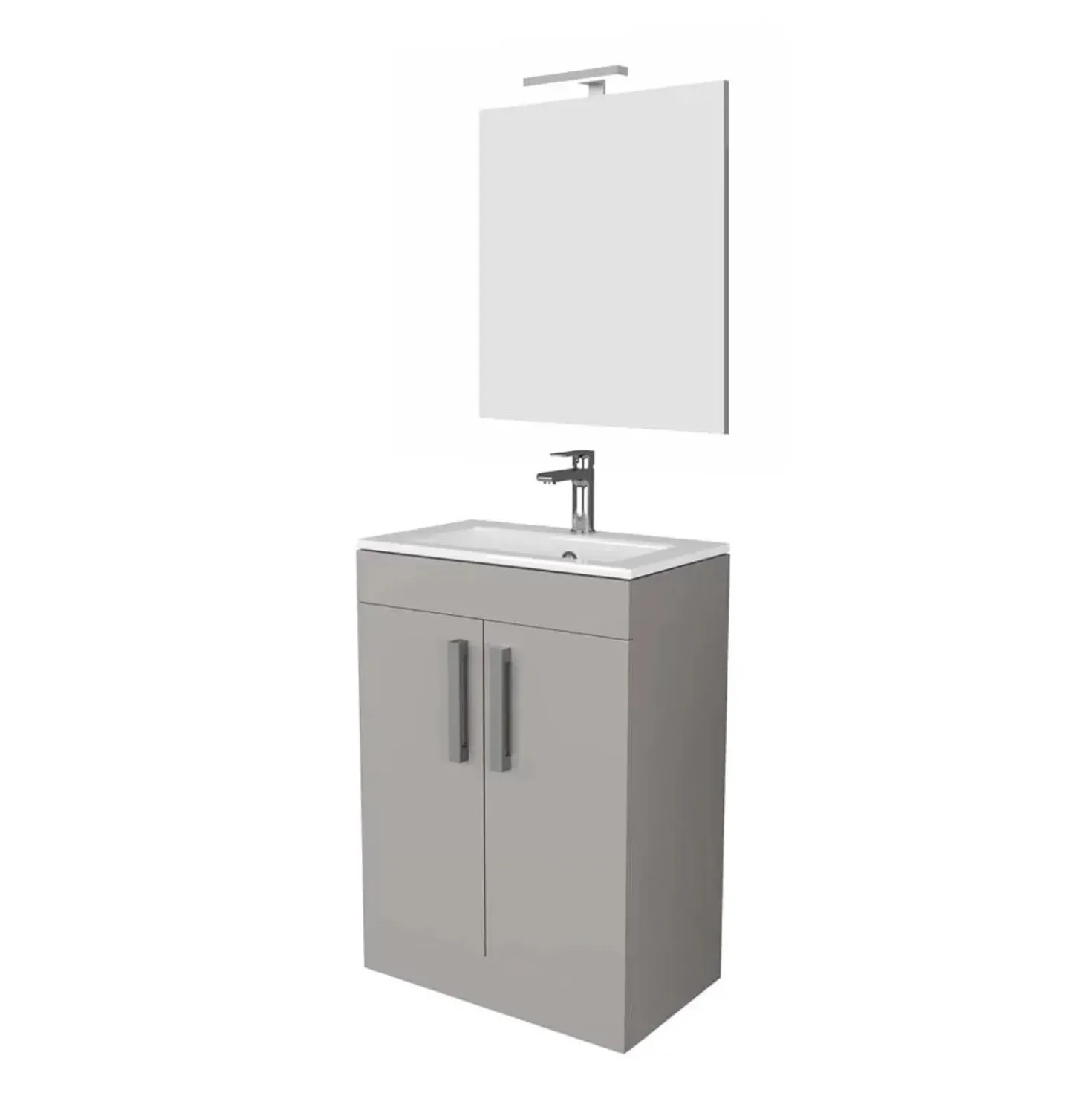 Mobile bagno base lavabo a terra Minitower 66x87x38 cm grigio