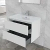 Mobile bagno base lavabo sospesa Ness 81 2/C creme 81x46 cm