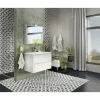 Mobile bagno base sospesa con lavabo Cube 81x113x47 cm bianco